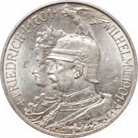 Пруссия 2 марки 1901 г. A, UNC, "200 лет Пруссии"