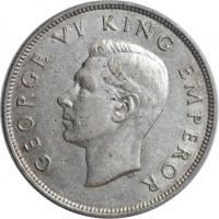 Новая Зеландия 1/2 кроны 1937 г., XF, "Король Георг VI (1937 - 1952)"