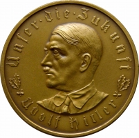 Германия - Третий рейх медаль 1933 г., BU, "Избрание А. Гитлера рейхсканцлером"