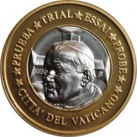 Ватикан 1 евро 2002 г., UNC ESSAI, "Папа Иоанн Павел II (2002 - 2005)"