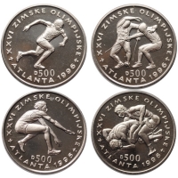 Босния и Герцеговина набор 500 динаров 1996 г., UNC, "Олимпийские Игры, Атланта 1996"