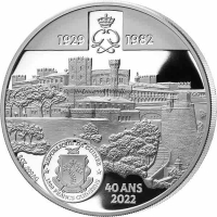 Гвинея набор 1500 франков 2022 г., PROOF, "40 лет со дня смерти принцессы Грейс"