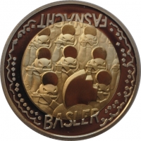 Швейцария 5 франков 2000 г., PROOF, "Карнавал в Базеле"