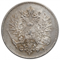 Финляндия 25 пенни 1916 г. S, BU, "Император Николай II (1895 - 1917)"