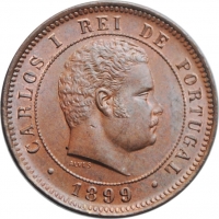 Португалия 5 рейсов 1899 г., BU, "Король Карлуш I (1889 - 1908)"
