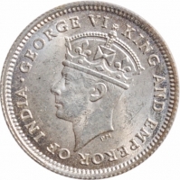 Британская Гвиана 4 пенса 1945 г., NGC MS63, "Король Георг VI (1937 - 1945)"