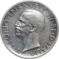 Италия 5 лир 1928 г., AU, "Король Виктор Эммануил III (1900 - 1946)"