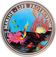 Палау 5 долларов 1994 г., PROOF, "Защита морской жизни" коробка/сертификат