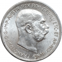Австрия 2 кроны 1912 г., UNC, "Император Франц Иосиф I (1848 - 1916)"