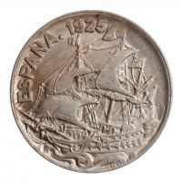 Испания 25 сентимо 1925 г., UNC, "Король Альфонсо XIII (1886 - 1931)"