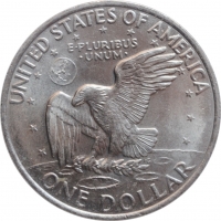США 1 доллар 1971 г. D, UNC, "Эйзенхауэр"