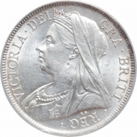 Великобритания 1/2 кроны 1897 г., NGC MS62, "Королева Виктория (1838 - 1901)"