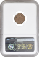 Бельгия 1 сантим 1887 г. DER, NGC MS64 RB, "Король Леопольд II (1865 - 1909)" KM# 32.2 ТОНКАЯ