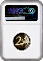 Ватикан 2 евро 2019 г., NGC PF69 UC, "25 лет завершению реставрации Сикстинской капеллы"