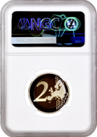 Монако 2 евро 2019 г., NGC PF69 UC, "200 лет вступления на престол Оноре V" Top Pop