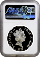 Острова Кука 50 долларов 1992 г., NGC PF69 UC, "Педро Менендес де Авилес" Top Pop