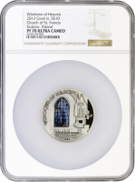 Острова Кука 10 долларов 2012 г., NGC PF70 UC, "Окна в небеса - Костёл Святого Франциска Ассизского" Top Pop
