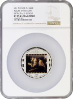 Острова Кука 20 долларов 2012 г., NGC PF65 UC, "Шедевры искусства - Бегство в Египет"