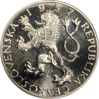 Чехословакия 10 крон 1957 г., PCGS PR66, "Епископ Моравского Братства - Ян Амос Коменский"