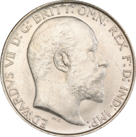 Великобритания 2 шиллинга (флорин) 1902 г., PCGS MS62, "Король Эдуард VII (1902 - 1910)"