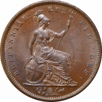 Великобритания 1 пенни 1826 г., UNC, "Король Георг IV (1820 - 1830)"