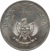 Индонезия 2000 рупий 1974 г., UNC, "Яванский тигр"