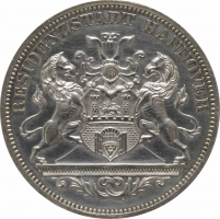 Ганновер 1 талер 1872 г., AU Det., "4-й стрелковый фестиваль в Ганновере"