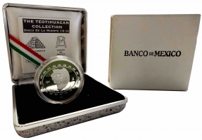 Мексика 2 песо 1997 г., PROOF, "Теотиуакан - диск смерти"