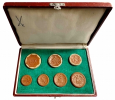 Германия набор фарфоровых монет 1920 г., UNC, "Федеральная земля Саксония (1917 - 1922)"