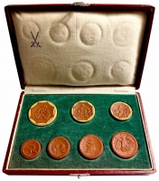 Германия набор фарфоровых монет 1921 г., UNC, "Федеральная земля Саксония (1917 - 1922)"