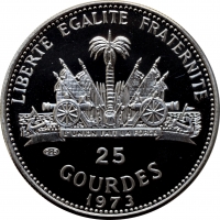 Гаїті 25 гурдів 1973 р., PROOF, "Чемпіонат світу з футболу 1974"