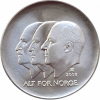 Норвегия 100 крон 2005 г., PROOF, "100 лет Независимости"