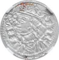 Испания, Кастилия и Леон 1 Динеро 1286-1288 г., NGC MS63, "Король Санчо IV (1284 - 1295)"