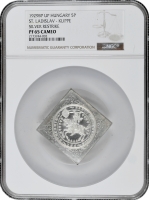 Венгрия 5 пенго 1929 г. BP UP, NGC PF65 CAM KLIPPE RESTRIKE, "Святой Ладислав"