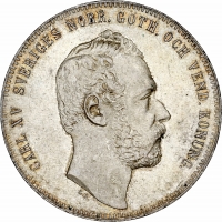 Швеція 4 риксдалер риксмюнт 1864 р. ST, NGC MS64, "Король Карл XV (1859 - 1872)"