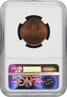 Гаити 1 сантим 1886 г. A, NGC MS66 BN, "Республика Гаити (1863 - 1985)" Top Pop 3/0