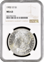 США 1 доллар 1902 г. O, NGC MS63, "Доллар Моргана"