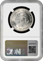 Коста-Рика 10 колонов 1975, NGC MS64, "25 лет Центральному Банку"