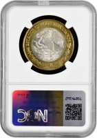 Мексика 20 песо 1993 г. Mo, NGC MS63, "Мигель Идальго (1753 - 1811)"