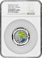 Острова Кука 20 долларов 2015 г., NGC PF70 UC, "Шедевры искусства - Кувшинки"