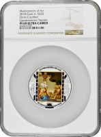 Острова Кука 20 долларов 2018 г., NGC PF69 UC, "Шедевры искусства - Распятие Христа"