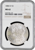США 1 доллар 1884 г. O, NGC MS62, "Доллар Моргана"