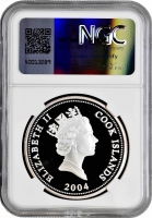 Острова Кука 1 доллар 2004 г., NGC PF69 UC, "Железнодорожные путешествия - Синкансэн" Top Pop 3/0