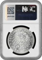 Баден 5 марок 1907 г., NGC MS63, "Смерть Фридриха I"