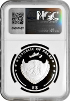 Палау 5 долларов 2013 г., NGC PF70 UC, "Мир чудес - Терракотовая армия" Top Pop 3/0