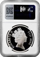 Фиджи 1 доллар 2002 г., NGC PF69 UC, "Сохраните китов: Кашалот" Top Pop