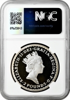 Великобритания 2 фунта 1997 г., NGC PF69 UC, "10-летие выпуска серии Британия"