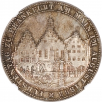 Франкфурт 1 талер 1863 р., NGC MS64, "Збори князів"