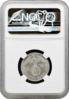 Німеччина 2 рейхсмарки 1936 р. D, NGC MS63, "Нацистська Німеччина (1933 - 1945)"
