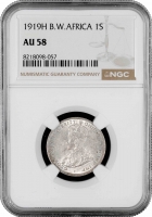Британська Західна Африка 1 шилінг 1919 р. H, NGC AU58, "Колонія Великобританії (1907 - 1966)"